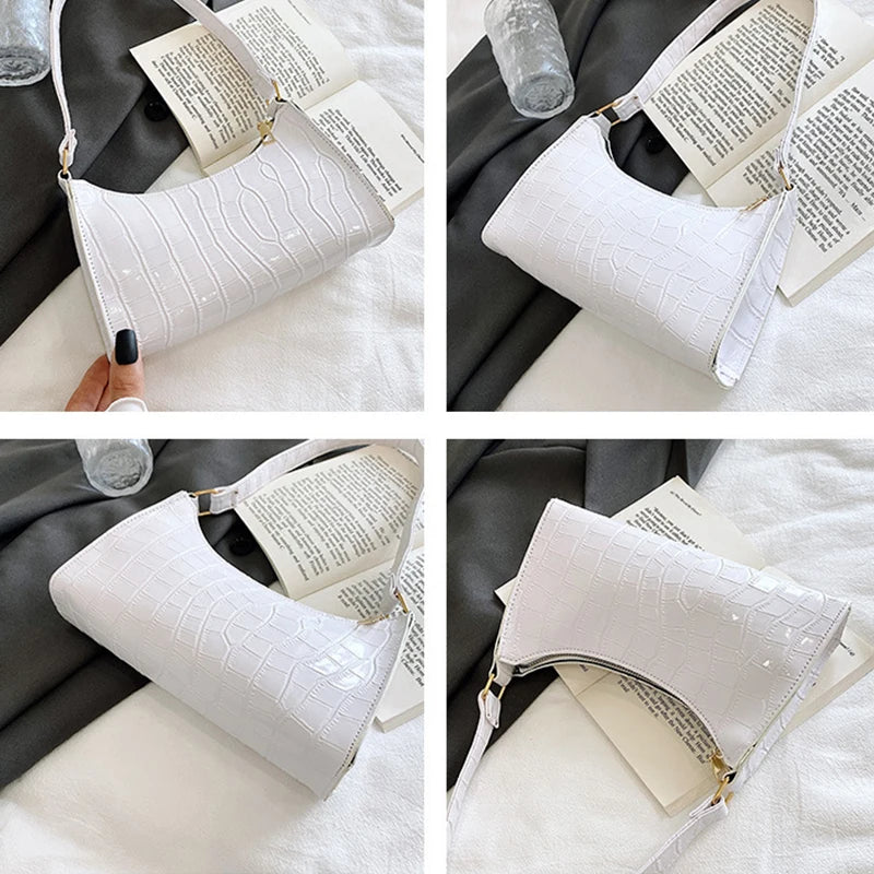 Retro Alligator PU Clutch