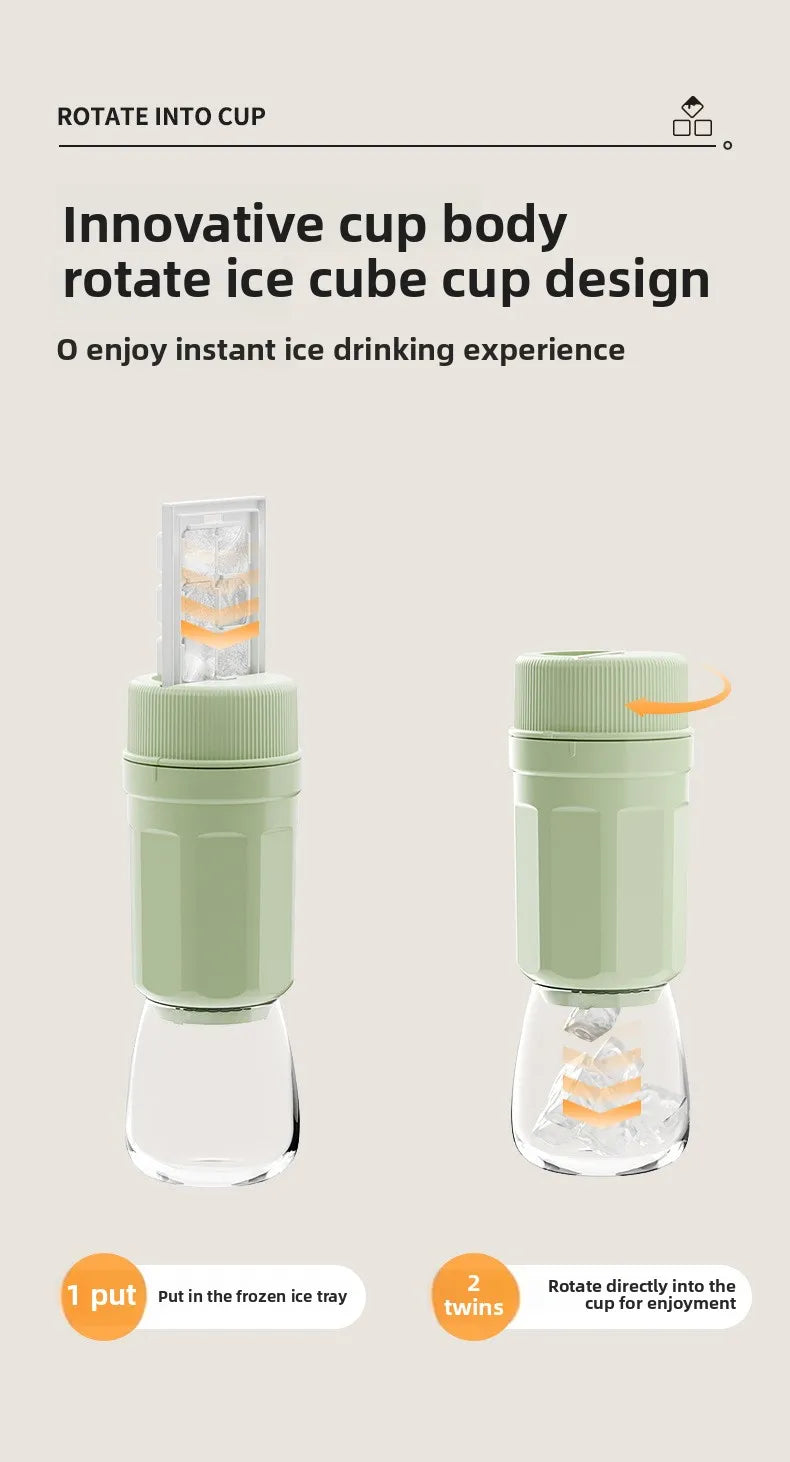 in-1 Rotating Silicone Ice Cube & Popsicle Mold with Lid