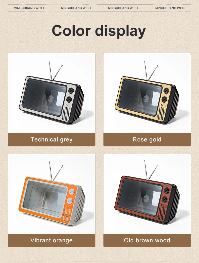 Retro TV Box Phone Magnifier – HD Display
