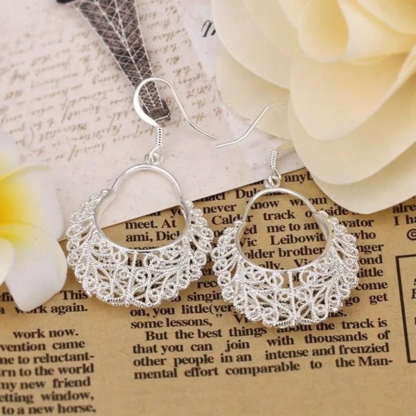 Luxury 925 Sterling Silver Vintage Earrings
