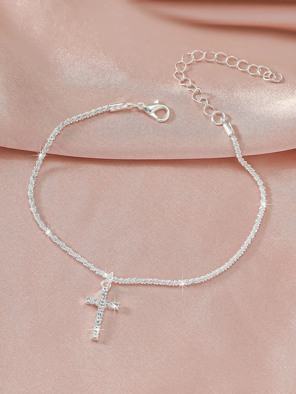 1/2PCS Simple Silver Anklet, Elegant Beach Jewelry