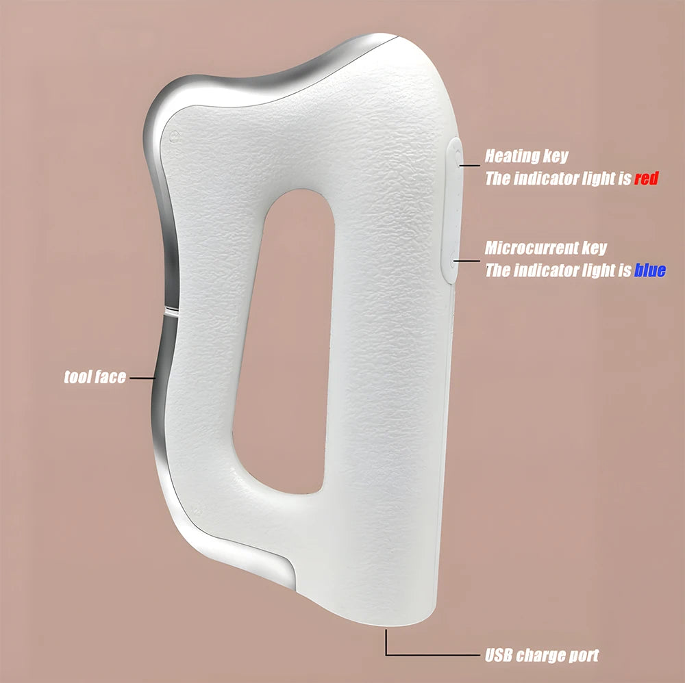 Electric Fascia Massager – Microcurrent Vibration & Warm Compress