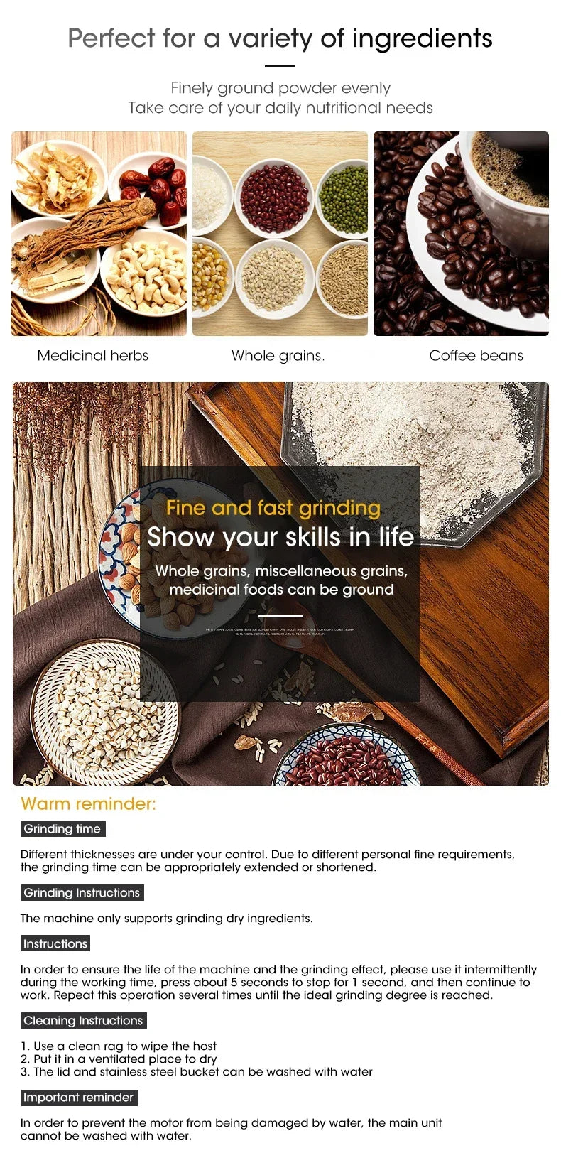 Mini Electric Grain Grinder