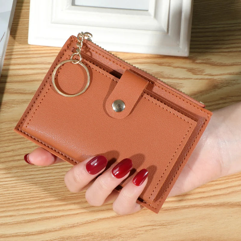 Portable Travel Zipper Card Holder