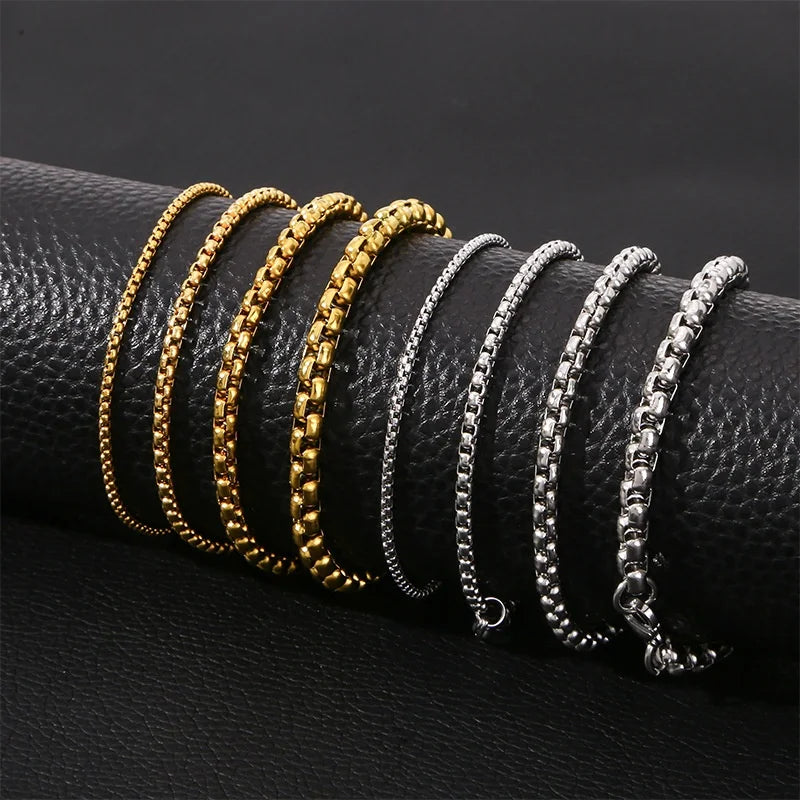 Square Ball Chain Bracelet Men