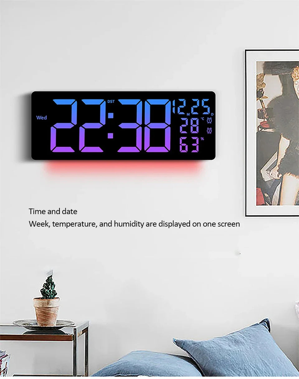 Color-Changing LED Wall Clock – Dynamic Room Decor