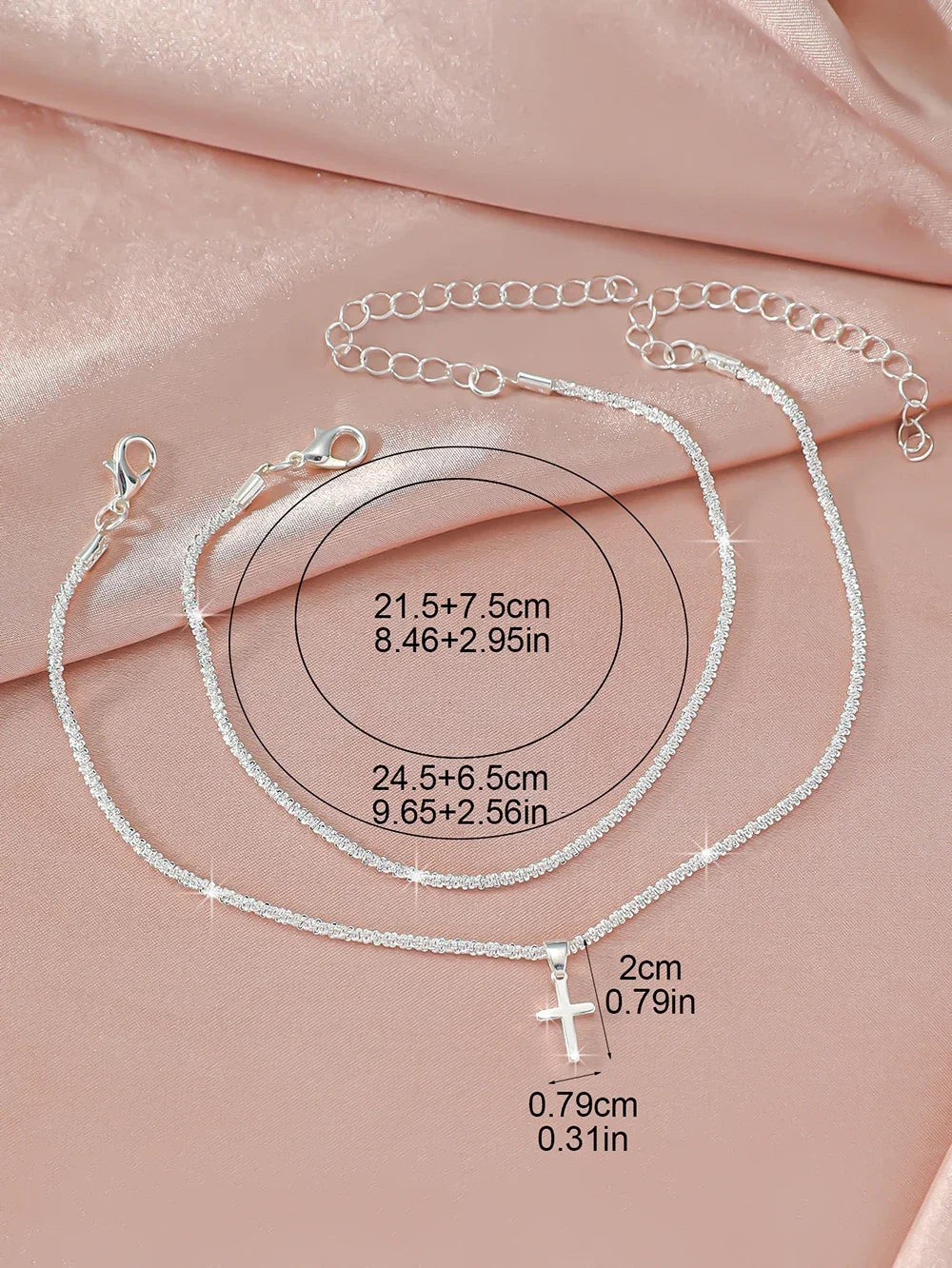 1/2PCS Simple Silver Anklet, Elegant Beach Jewelry