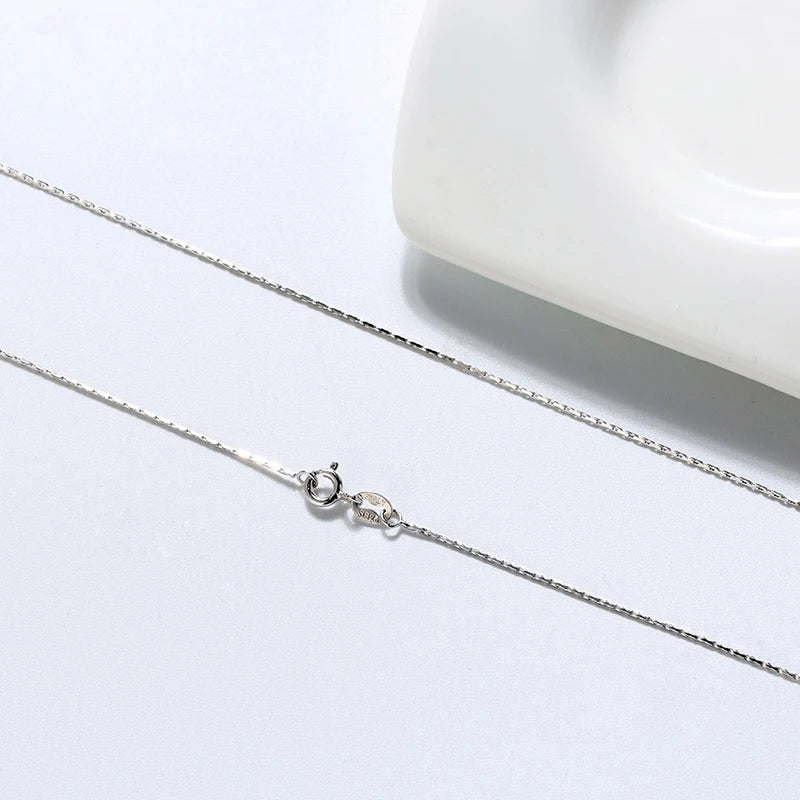 925 Silver Bamboo Chain Necklace for Women