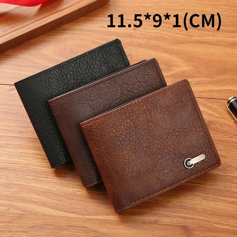 Classic Vintage PU Leather Men’s Wallet with Coin Pocket
