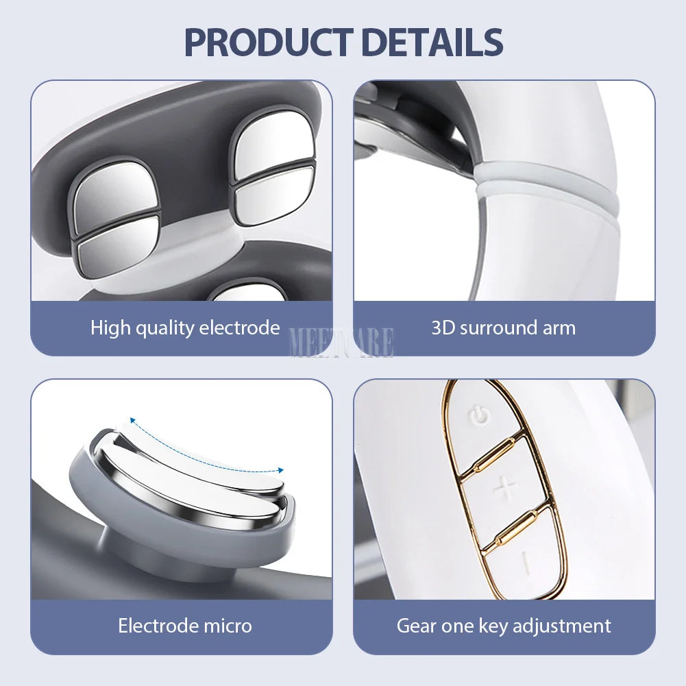 Wireless Smart TENS Neck & Shoulder Massager – Pain Relief & Heating