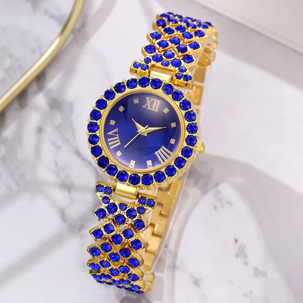 2PCS Blue Women's Watch Set