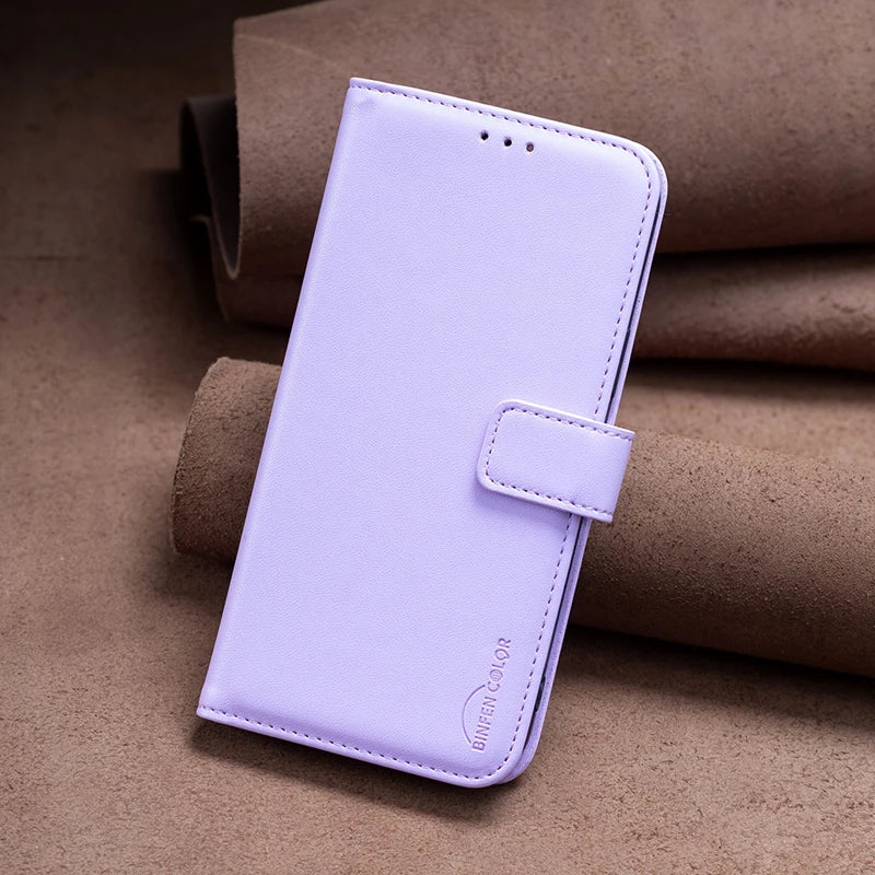 Luxury Magnetic Leather Wallet Cover – OPPO