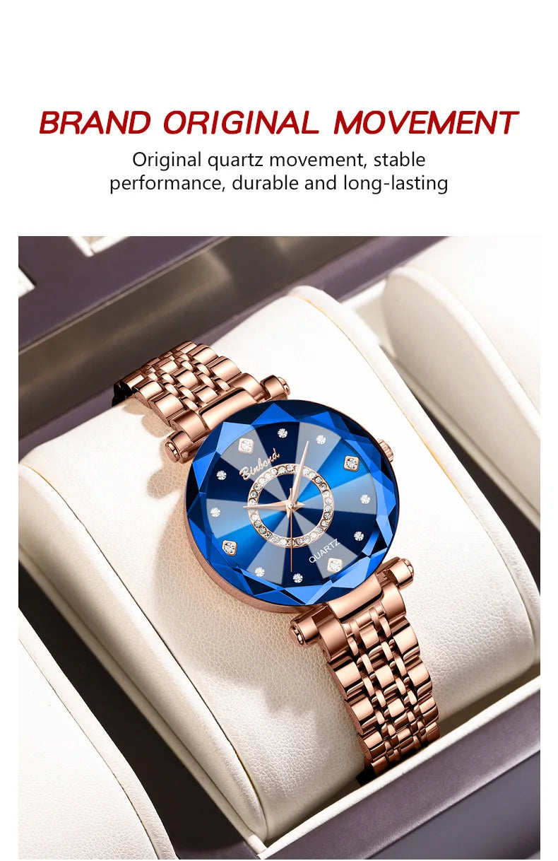 Starry Sky Blue Steel Women's Watch