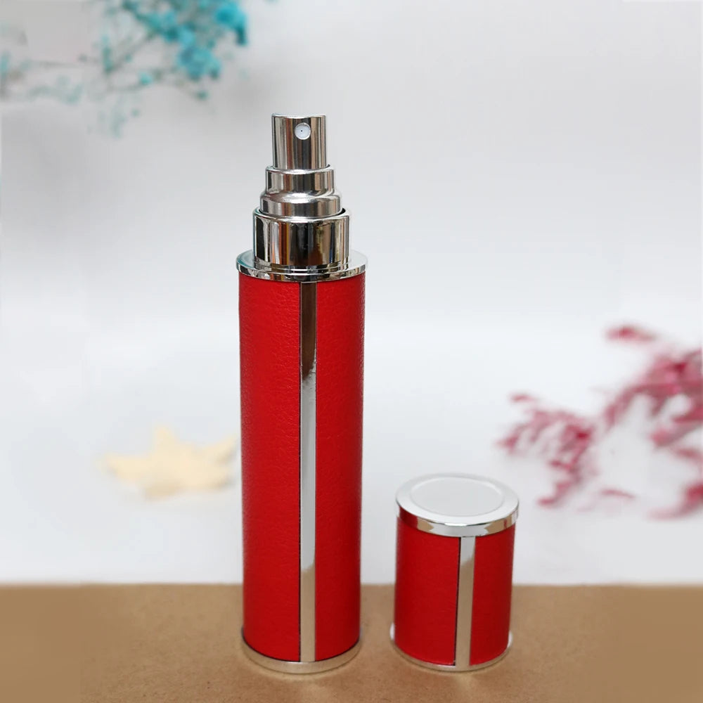 10ml Luxury Leather Perfume Atomizer – Refillable Travel Bottle