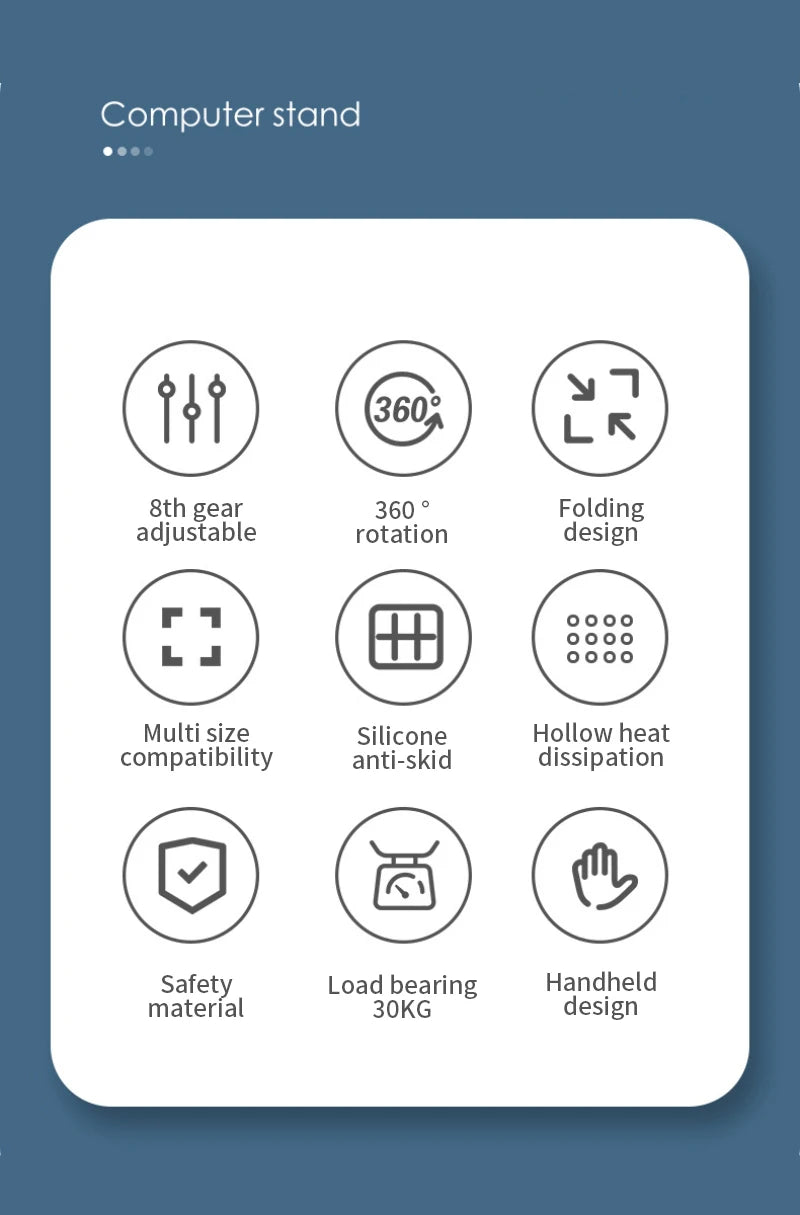 Rotary Foldable Laptop Stand