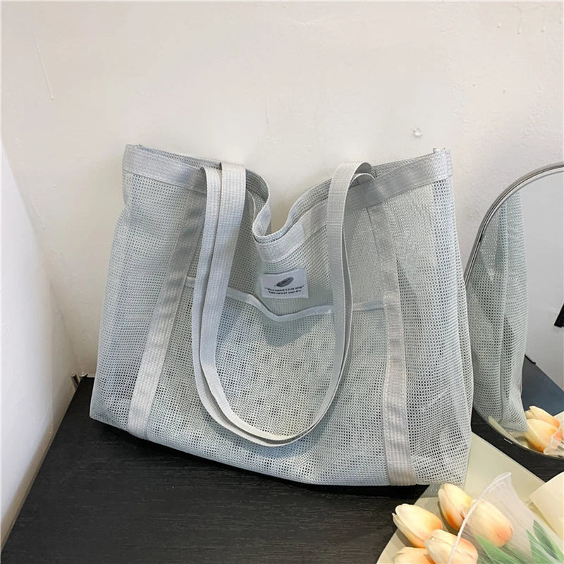 Transparent Mesh Shoulder Bag