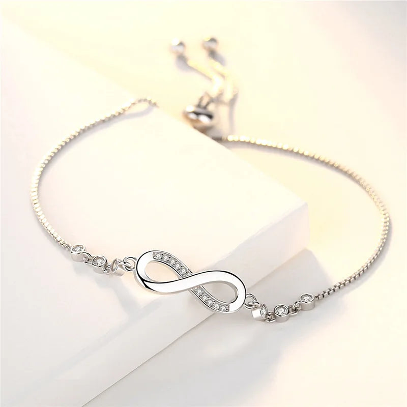 925 Silver Crystal Luxury Bracelet for Women”