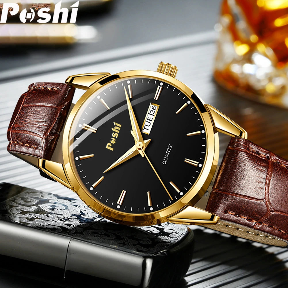 Bochi Luxury Leather Waterproof Watch