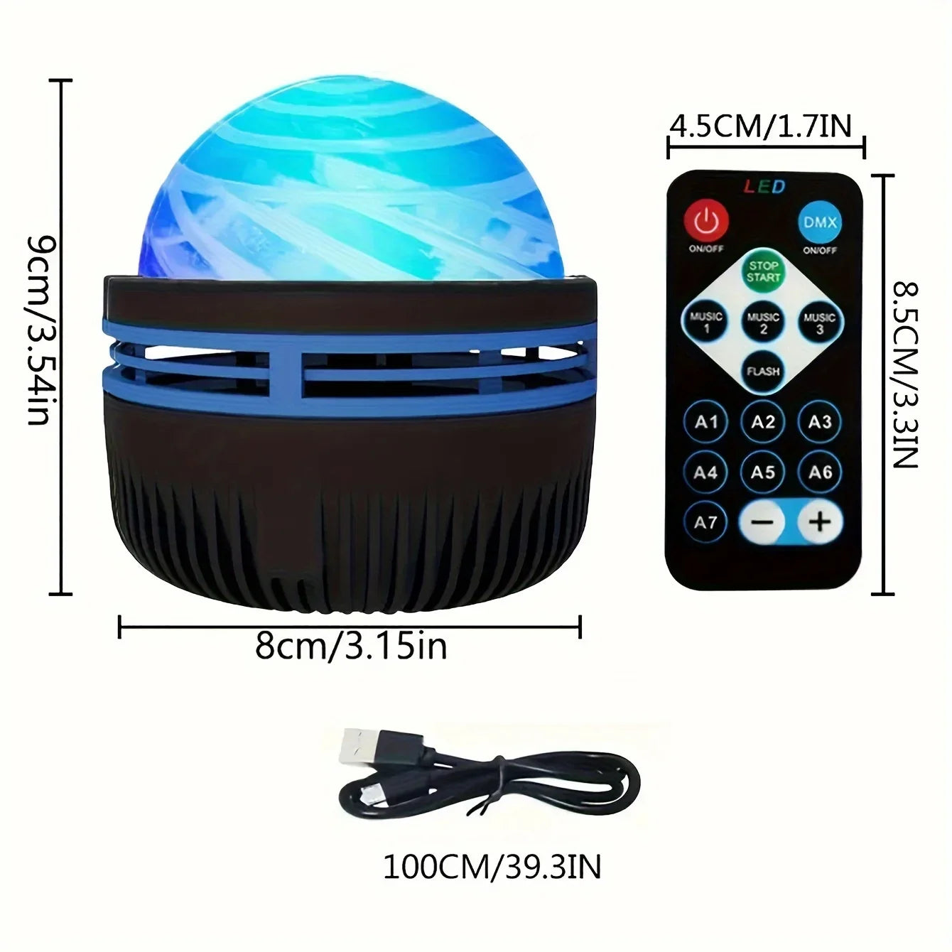 Galaxy Aurora LED Light – USB Projector for Bedroom & Party Decor