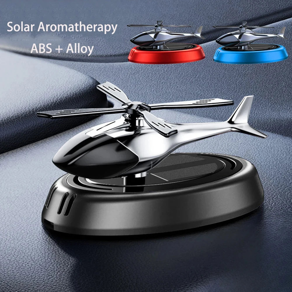 Solar-Powered Rotating Helicopter Car Air Freshener – Aroma Diffuser