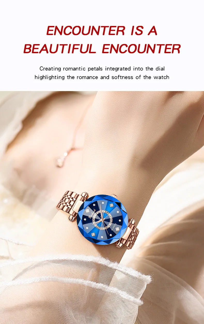 Starry Sky Blue Steel Women's Watch