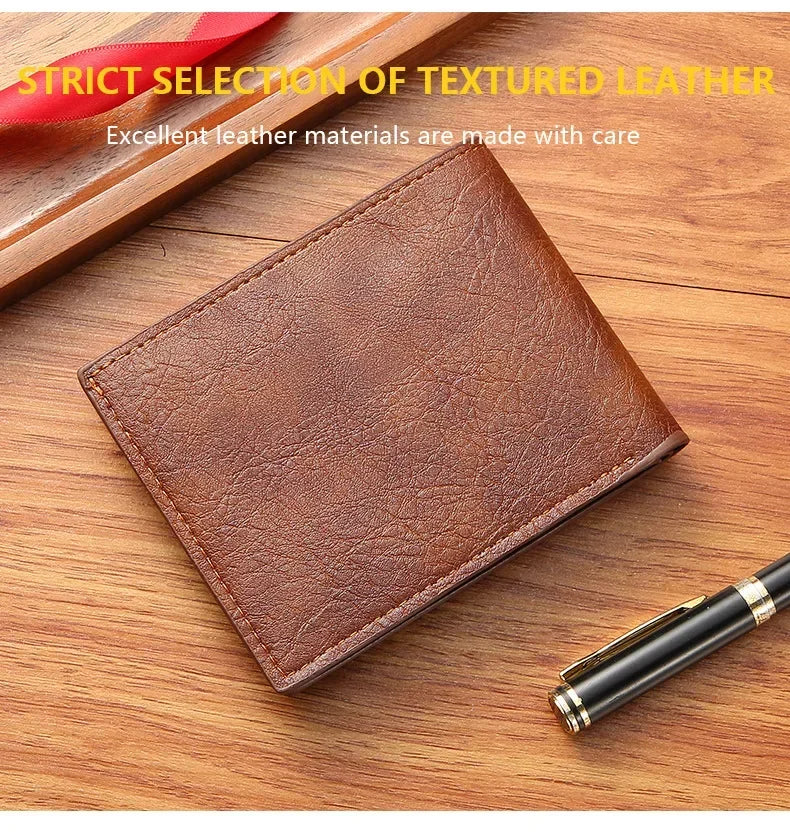 Classic Vintage PU Leather Men’s Wallet with Coin Pocket