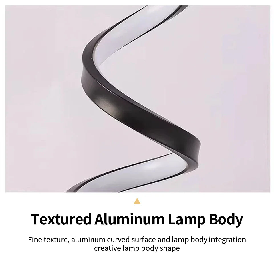 Modern RGB Spiral LED Table Ligh