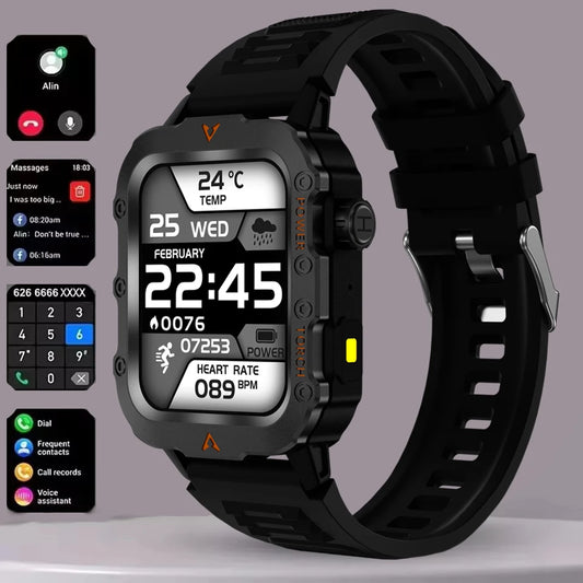 2025 Military Smartwatch, ECG, Waterproof, Bluetooth Call