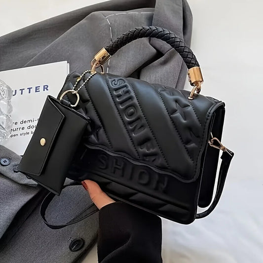 Stylish Women's Crossbody Purse with Coin Pouch