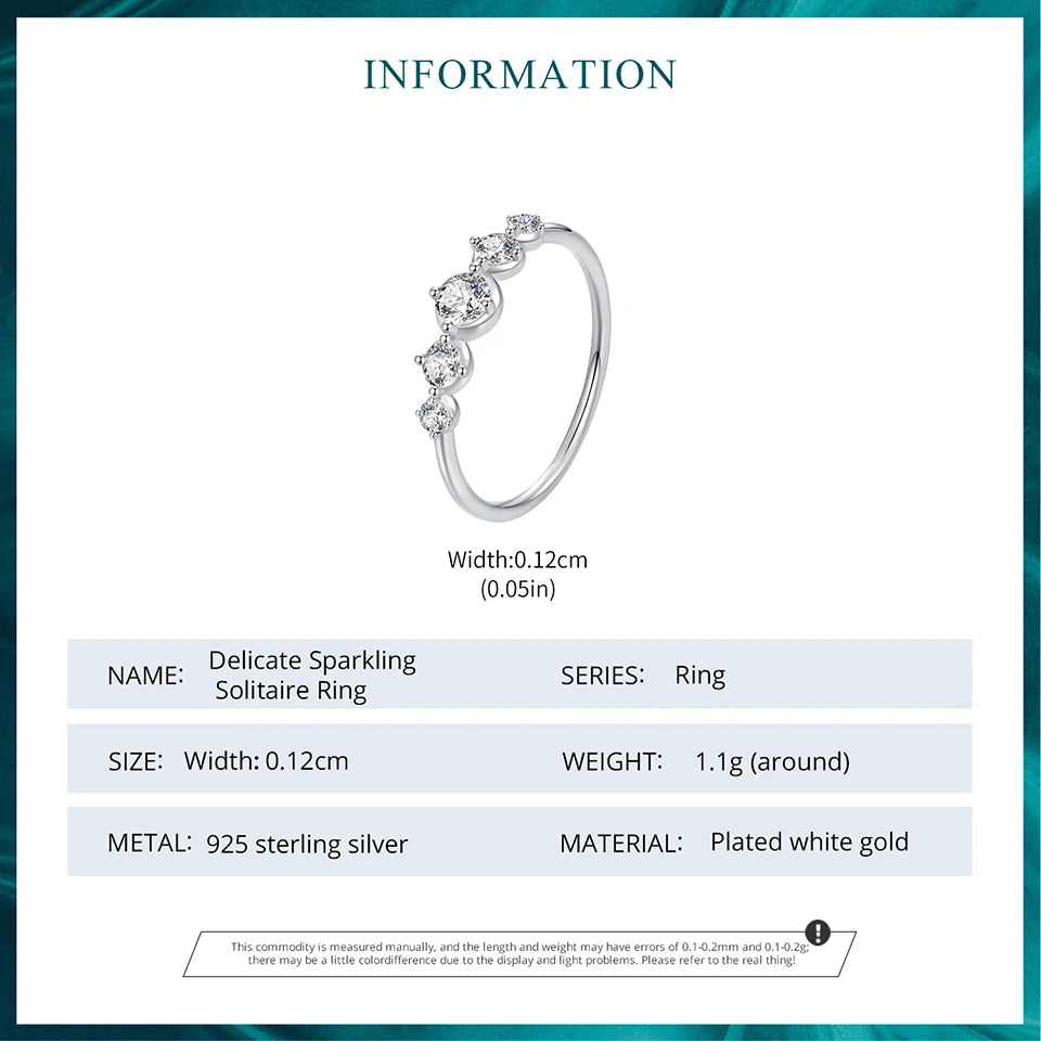 Women’s White Gold Plated Silver Ring