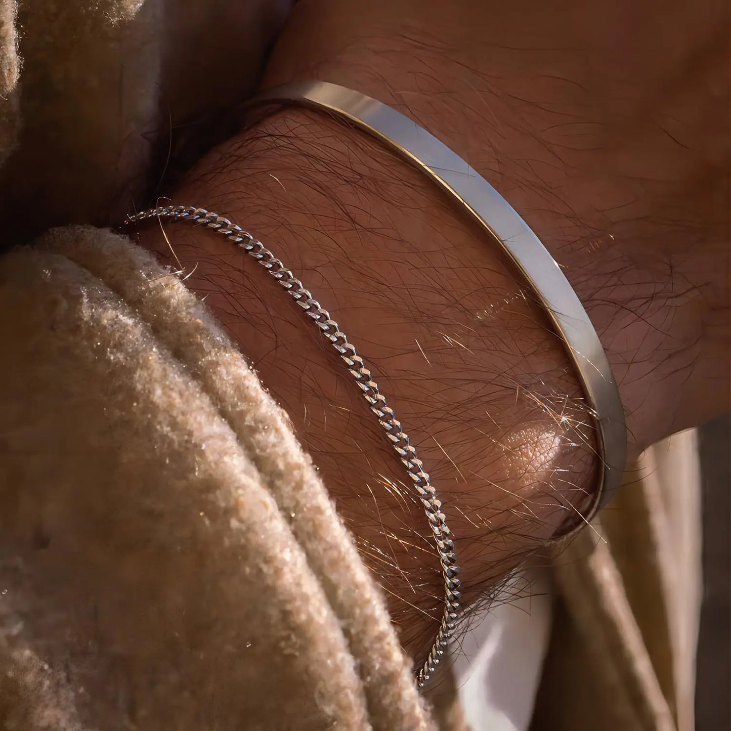 3mm Cuban Chain Bracelet Men