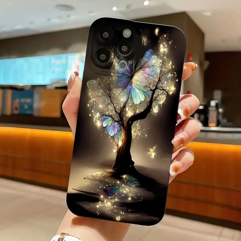 Glowing Butterfly Tree Silicone Cover – Samsung