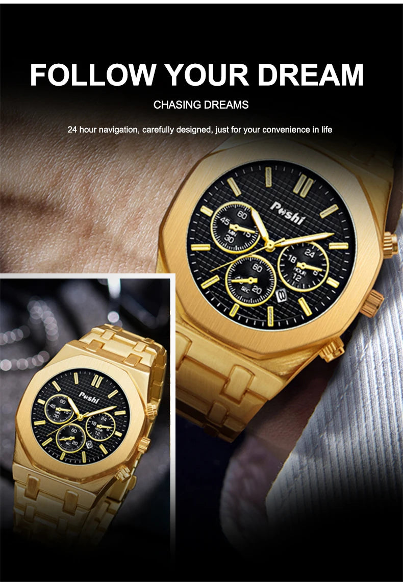 POSHI Men's Luxury Quartz Watch