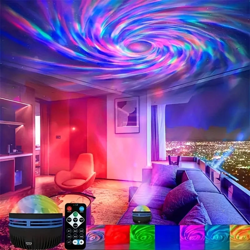Galaxy Aurora LED Light – USB Projector for Bedroom & Party Decor