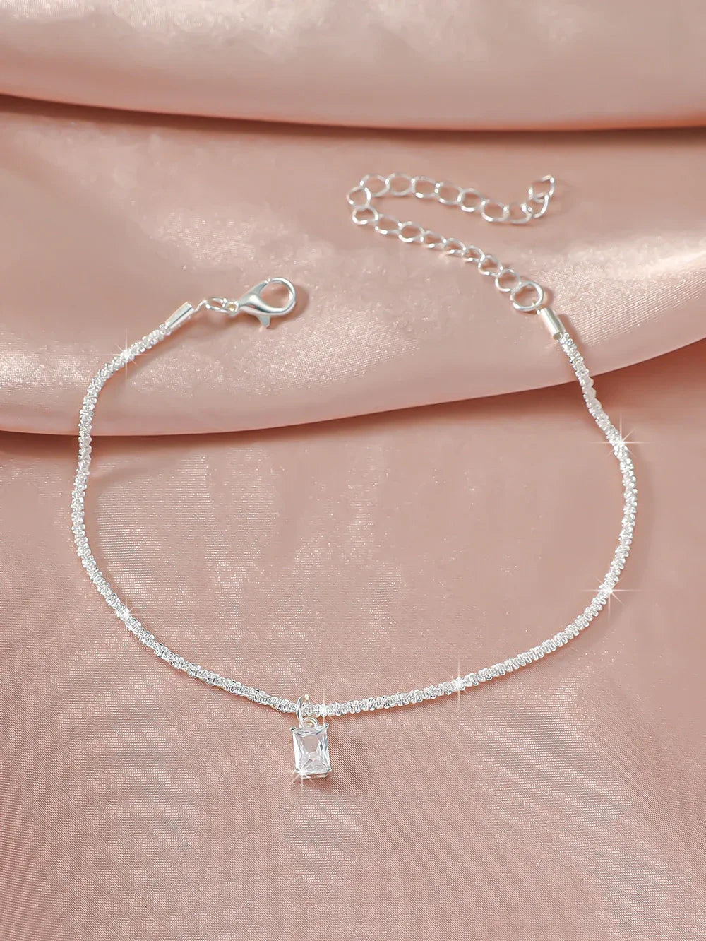 1/2PCS Simple Silver Anklet, Elegant Beach Jewelry