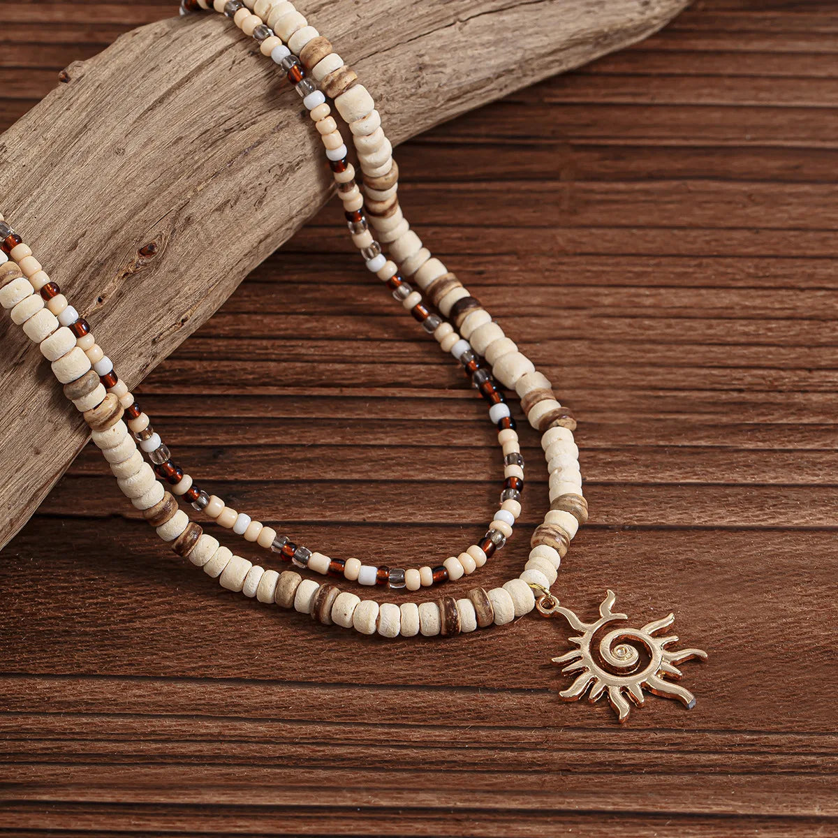 Men’s Boho Pearl & Shell Necklace