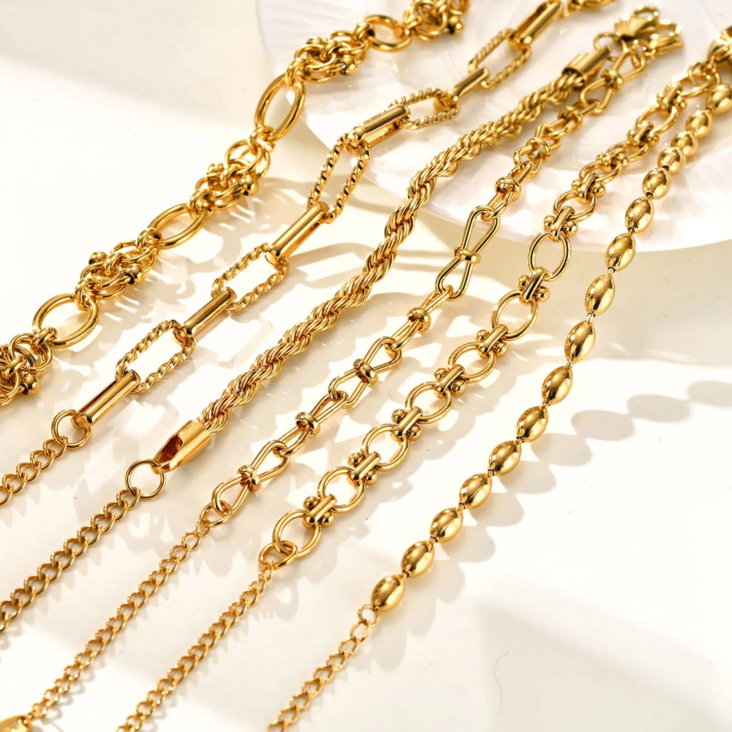 Gold-Plated Chunky Link Bracelet – Waterproof