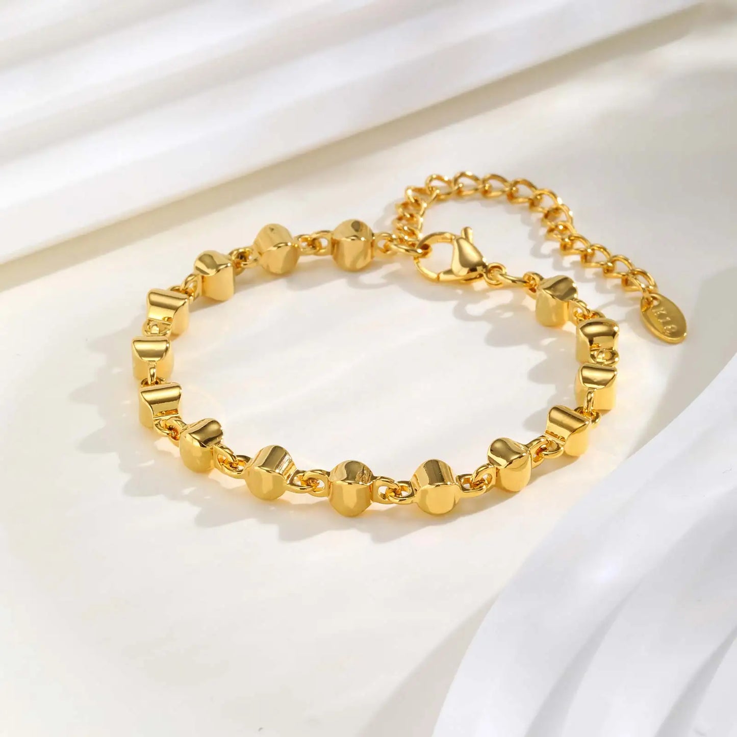 18K Gold-Plated Chunky Stainless Steel Bracelet