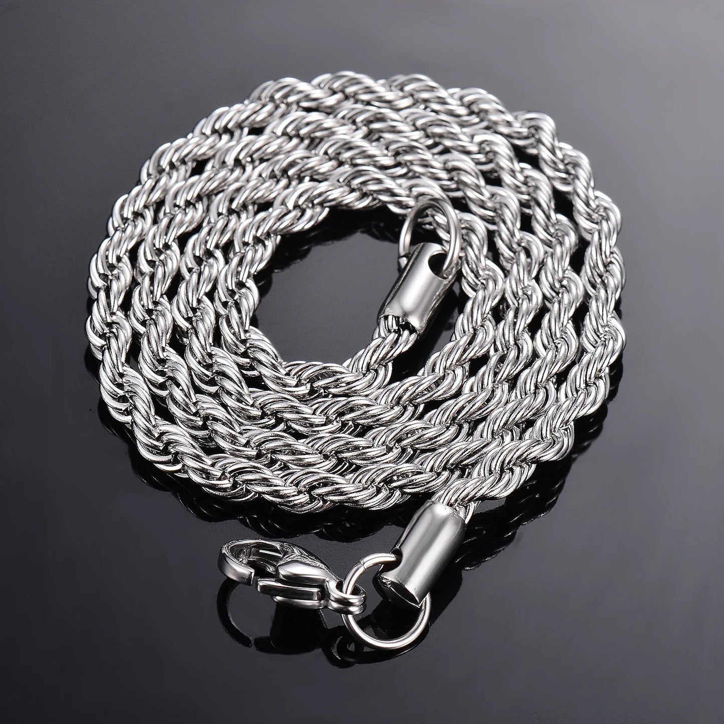 925 Silver Rope Chain Necklace/Bracelet