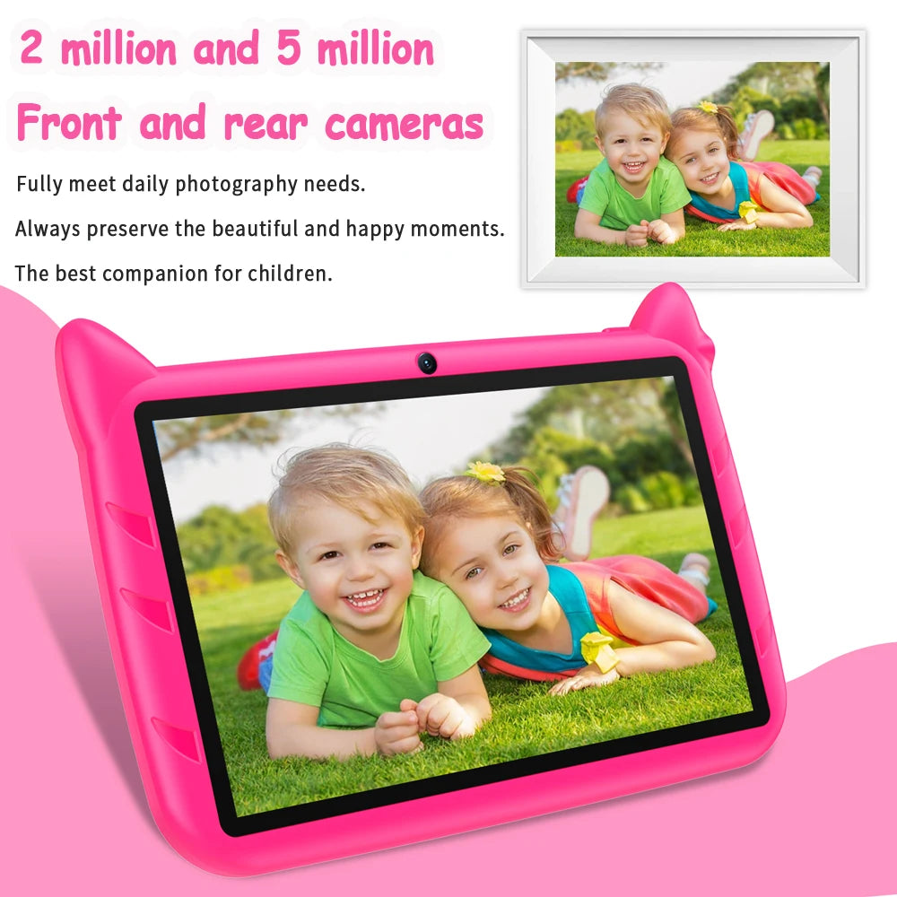 BDF 7" Kids Tablet – Android 13, Dual Camera, 5G WiFi