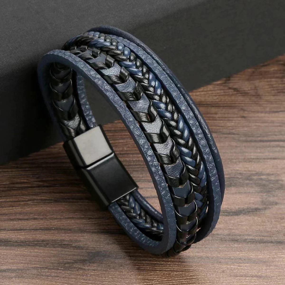 "Men’s Vintage Leather Rope Bracelet