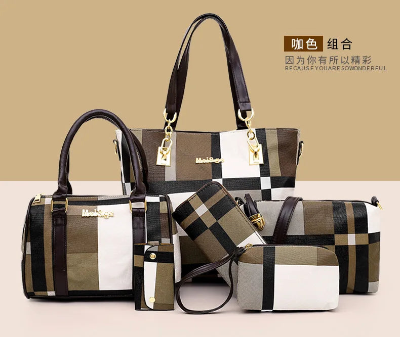 6-Piece Fashion Tote Set