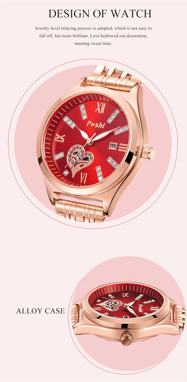 POSHI Women's Stainless Steel Quartz Watch