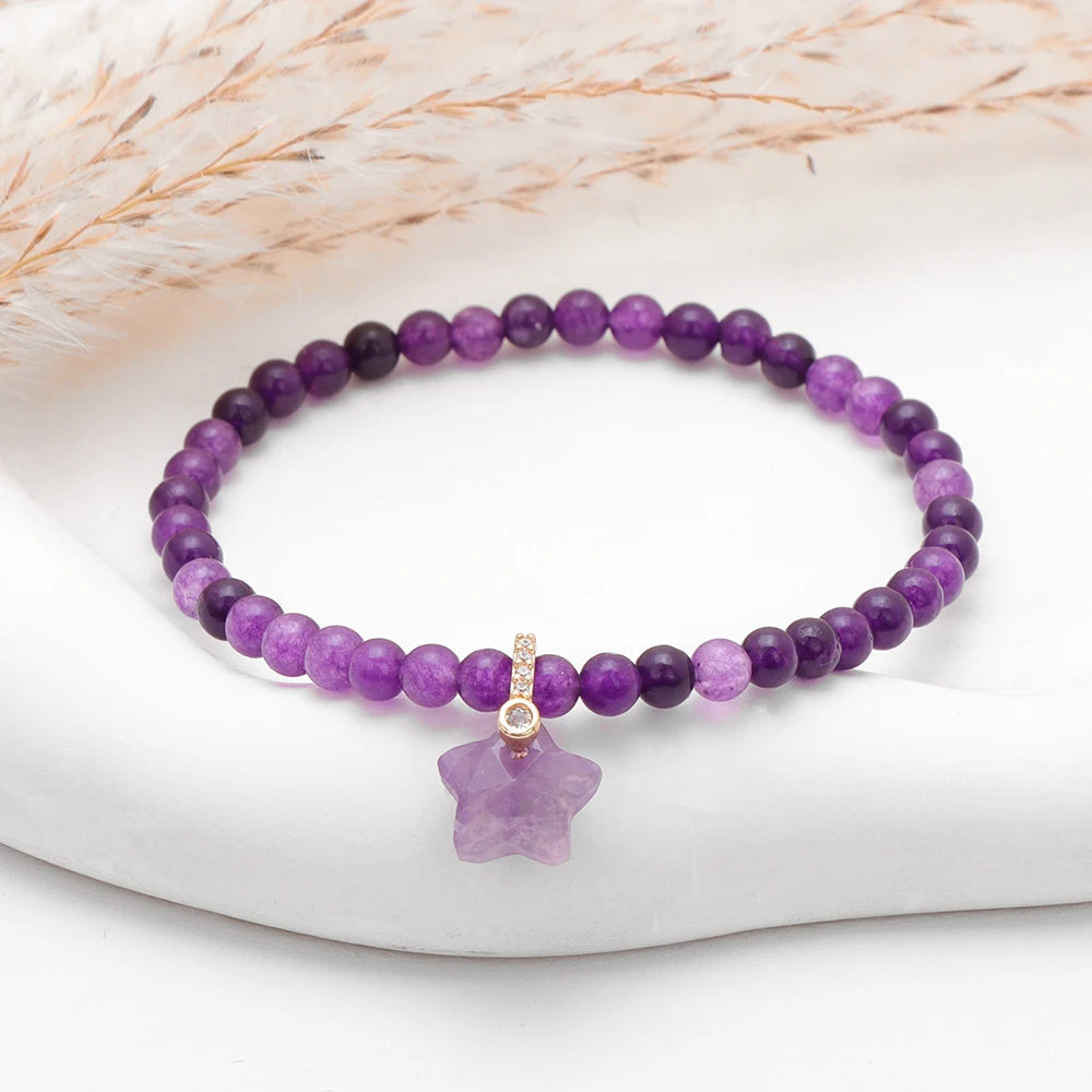 4mm Labradorite & Stone Beads Bracelet”