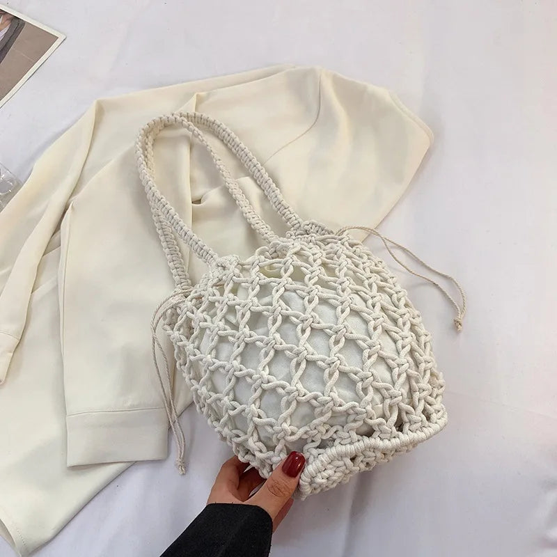 Knitted Bucket Shoulder Bag