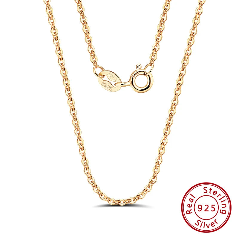 Champagne Gold Plated 925 Silver Necklace