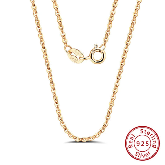 Champagne Gold Plated 925 Silver Necklace