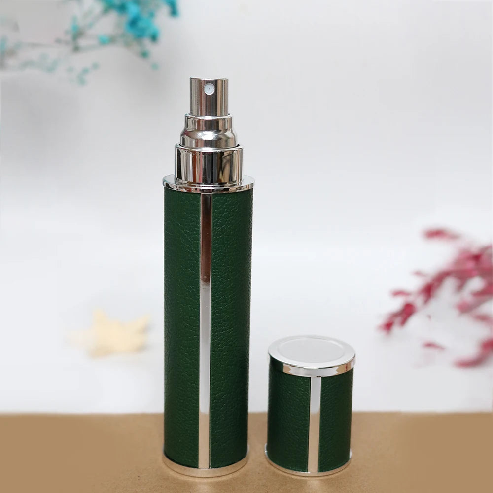 10ml Luxury Leather Perfume Atomizer – Refillable Travel Bottle