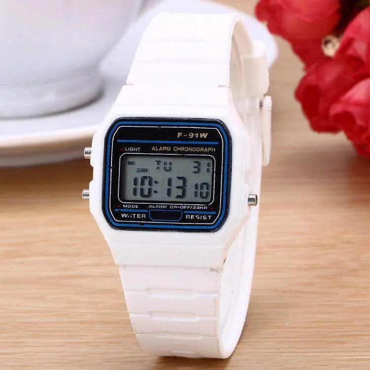 Luxury Harajuku Women's Digital Watch, Waterproof LED, Silicone Strap
