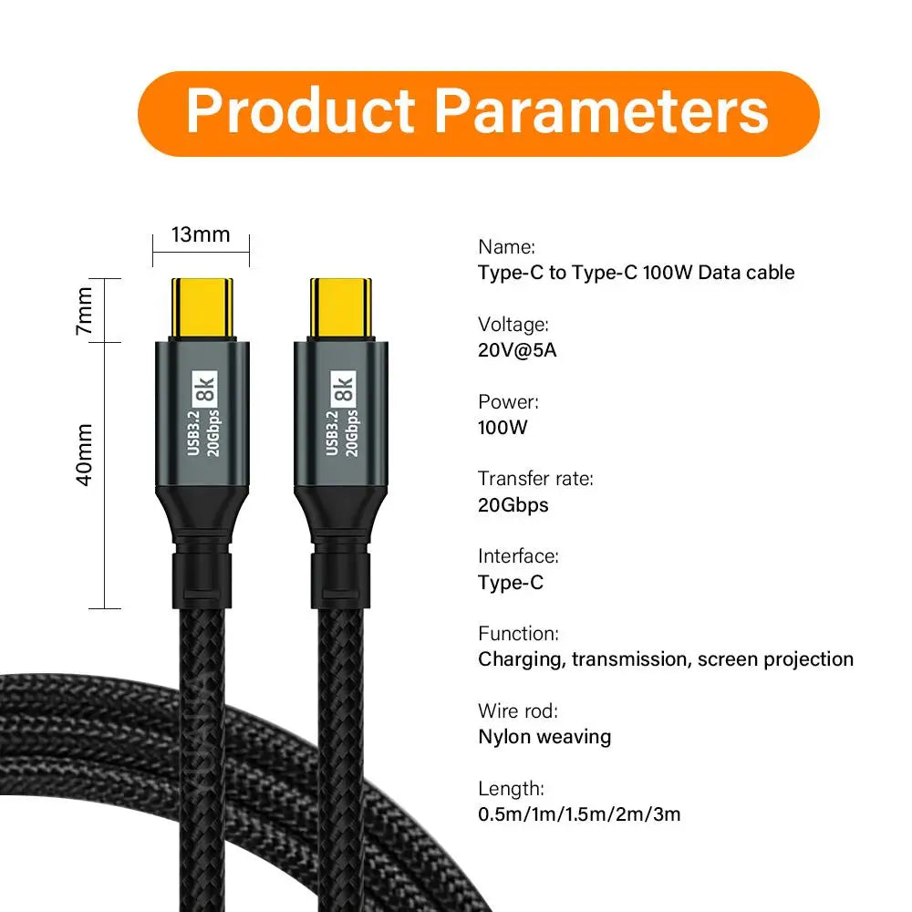 100W PD Fast Charging Cable
